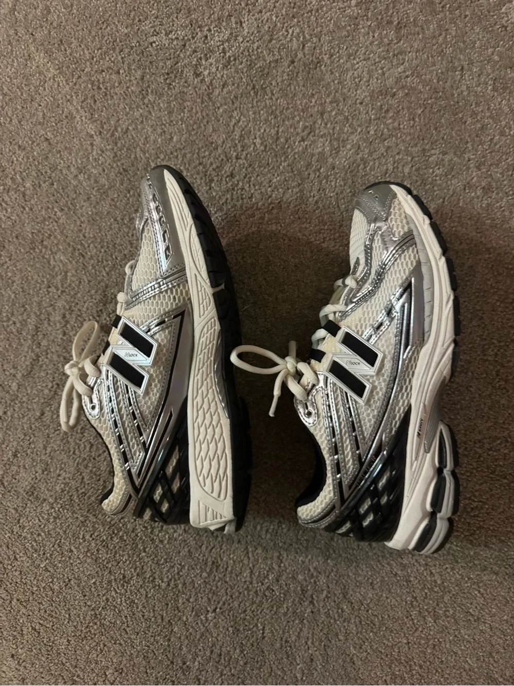New Balance White Silver Men's Sneakers 1906 R
